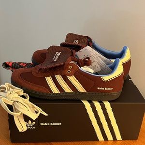 Adidas X Wales Bonner Samba- fox brown and lucky blue